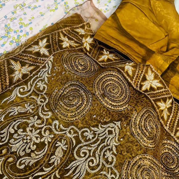 Eid outfit Organza Saree with size 37 blouse brand new - Picture 3 of 16